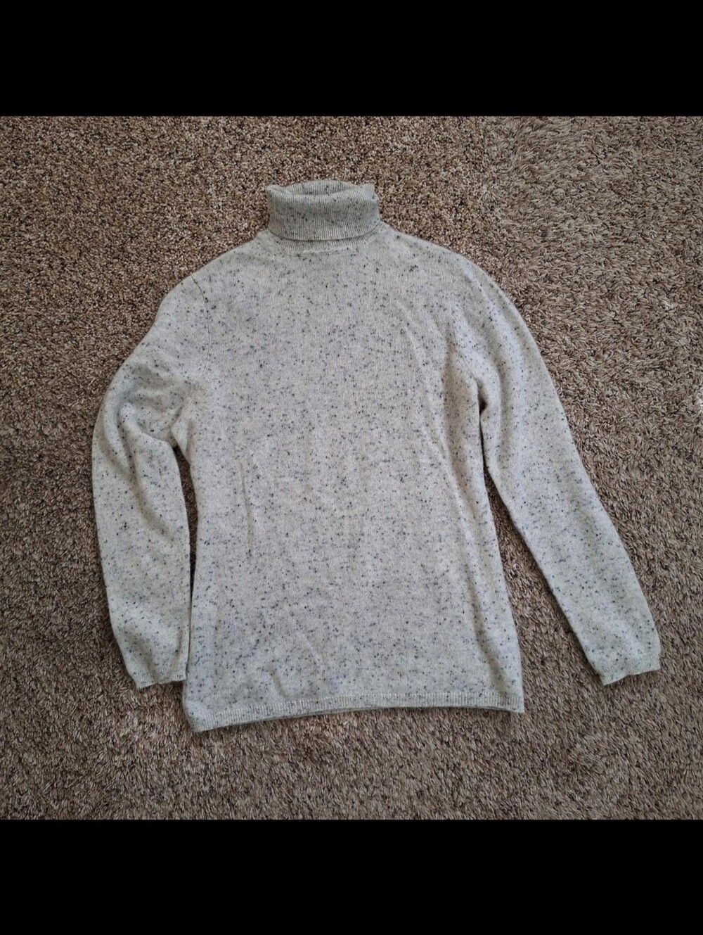 Charter Club Luxury Cashmere Speckled Turtleneck Sweater Size S